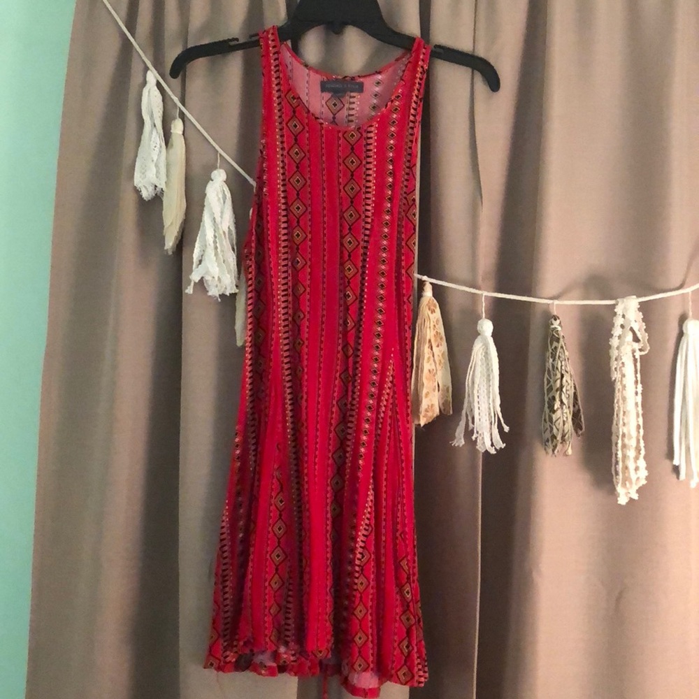 Red and black Kendall and Kylie mini dress
